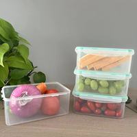 Conteneur alimentaire réutilisable en plastique, boîte de conservation hermétique pour fruits, légumes, préparation de repas, organisateur de cuisine