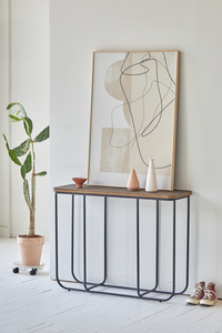 Reproduction classique meubles de salon en acier et bois massif d'orme table d'appoint japonaise table <span class=keywords><strong>console</strong></span> - Product Image 2