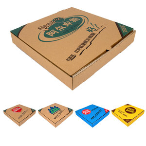 Boîte à pizza ventilée en carton enduit anti-graisse, portable, 12-14 pouces, en matériaux recyclés, pour la <span class=keywords><strong>livraison</strong></span> de restauration rapide - Product Image 3