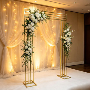 <span class=keywords><strong>Arche</strong></span> de mariage carrée en métal multifonctionnelle et détachable 2x1,2m pour la décoration florale et scénique - Product Image 6