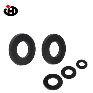 Nylon Washer JINGHONG M10 Black Plastic Nylon Flat Washer ZHEJIANG Plain Washing Machine Pan Plastic Black DIN Washer With Rubber Black