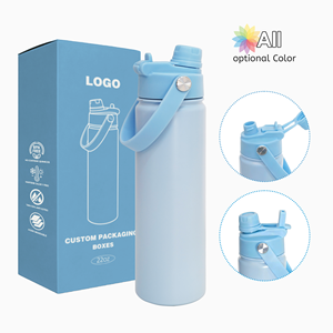 Hot bán biểu tượng tùy chỉnh 18OZ 32oz 22oz 24oz 25oz thép không gỉ đôi Tường Cách Nhiệt nước uống chai với rơm - Product Image 1