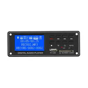 TPM005c Papan Dekoder Audio Digital, Modul Pemutar MP3 dengan Tampilan LCD Dot Matrix USB SD FM dan Remote Kontrol