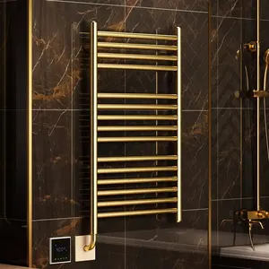 AVONFLOW Factory sale gold electric heating towel rack towel radiator heater bathroom drying rack