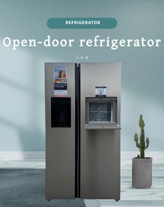 Réfrigérateur Américain Sans Givre Acier Inoxydable 606L Côté-à-Côté avec Machine à Glaçons Électrique et Distributeur d'Eau, Prise Royaume-Uni pour Hôtels - Product Image 5