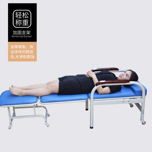 Cama de acompañamiento para hospital Ji Fuxiang LD-618, plegable manualmente, de acero laminado en frío, diseño moderno y sencillo para uso hospitalario - Product Image 1