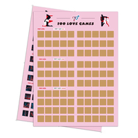 Jeu de couple d'amour pour adultes-100 Défis de position sexuelle Affiche à gratter Étiquette d'emballage