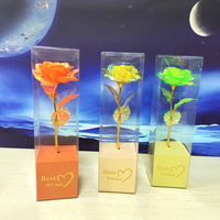 Bunga Simulasi Bentuk Alami Mawar Hadiah Hari Valentine Bunga Mawar Emas 24K