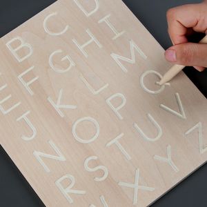 Outil <span class=keywords><strong>de</strong></span> <span class=keywords><strong>suivi</strong></span> des lettres Montessori pour enfants, Alphabet Double face et outil <span class=keywords><strong>de</strong></span> <span class=keywords><strong>suivi</strong></span> des chiffres, planche <span class=keywords><strong>de</strong></span> traçage <span class=keywords><strong>de</strong></span> l'alphabet en bois - Product Image 3