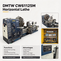 En stock, prêt à l'emploi : Tour horizontal lourd DMTG CW61125M d'occasion pour l'usinage de pièces à brides et à rouleaux