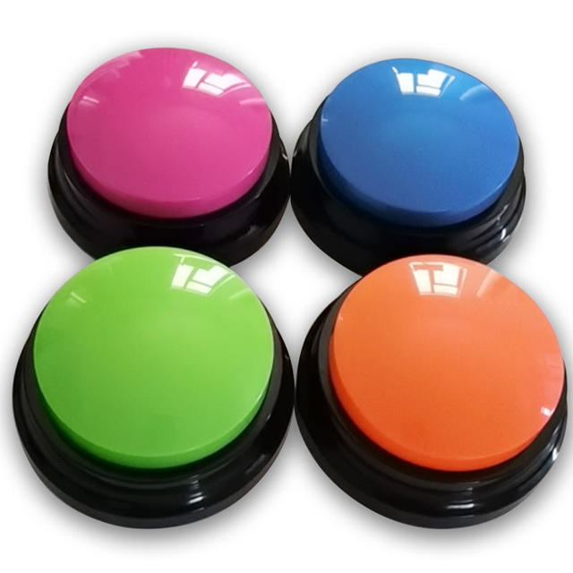 Customized Stickers and Mats Dog Funny Talking Buttons Set Recordable Pet Dog Training Voice Speaking Button for Communication
