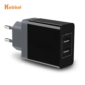Best Selling 24Watt Mobile Phone Accessories 5volt 4.8amp Dual Usb Wall Charger with US/EU/UK plugs
