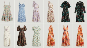 Robe midi d'été pour femme à bretelles élastiques, en gaze légère, tenue de pique-nique en extérieur, expédition aléatoire multi-spécifiques, vente en gros - Product Image 1