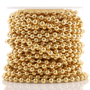 Cadena de acero inoxidable con cuentas de 8 mm, chapada en oro, con forma de bola, accesorios de joyería DIY para pulsera y collar de hombre - Product Image 5