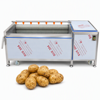 Aardappel Wortels Cassave Dadels Borstel Schil- en wasmachine Cassavehuid Gember Aardappelschil Wasmachine Schilmachine Wasmachine