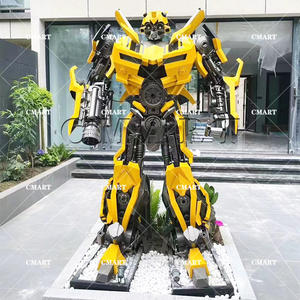 Statue de personnage de film héros de parc à thème, sculpture Transformers entièrement métallique, <span class=keywords><strong>robot</strong></span> BlebeeBum avec lumière LED - Product Image 2