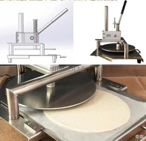 Presse à pâte manuelle en acier inoxydable 304, épaisseur réglable pour roti et pizza - Product Image 4