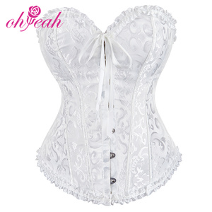 Corsets et bustiers sexy en latex pour femmes grandes tailles, taille 5XL, lingerie blanche respirante, décoration à nœud, approvisionnement ODM - Product Image 1