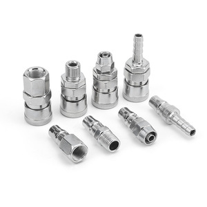 C Type Quick Coupler Pneumatic Fittings Male Female <b>Iron</b> Chrome Plated High Pressure Air Compressor Accessories - Product Image 2