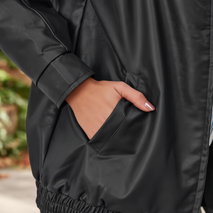 เสื้อแจ็คเก็ตหนังวัวสำหรับผู้ชาย ระบายอากาศได้ดี เป็นมิตรกับสิ่งแวดล้อม แห้งเร็ว อุ่นสำหรับฤดูหนาว คอตั้ง สวมใส่สบายๆ ด้านหน้าแบบลำลอง ปรับแต่งได้ คุณภาพสูง - Product Image 1