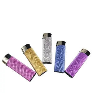 With Wrapping Paper Glitter Felling Chinese Piezo Custom Plastic Electric Lighter
