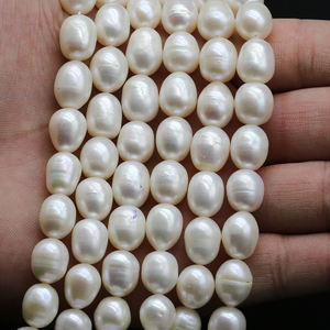 XULIN 1.5mm-12mm טבעי ורוד סגול לבן צבע רופף אורז צורת בורג חוט מים מתוקים פרל חרוז - Product Image 2