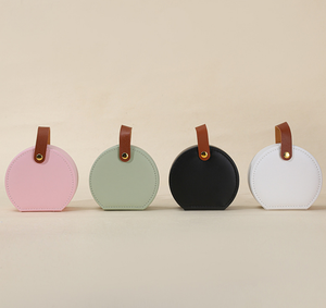 Multi-color PU Leather Travel Jewelry <b>Box</b> <b>Mini</b> Round <b>Jewellery</b> Organizer Case With Handle For Rings Earrings Necklaces Storage - Product Image 3