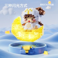 Lele Brother 12 briques du zodiaque éclairage lune dessin animé animaux Constellation Mini blocs 14 ans + 450 pièces modèle jouet éducatif
