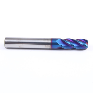 HRC65 4 Flute Corner Radius <strong>End</strong> <strong>Mill</strong> - R0.5 Solid Carbide <strong>Round</strong> <strong>Nose</strong> Milling Cutter with Blue Nano Coating - Product Image 4