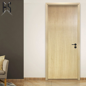 Puerta de WPC con Revestimiento de Madera y Plástico, Precio de Fábrica al por Mayor, Aislamiento Acústico, Impermeable, Puerta de Madera Sólida para Dormitorio, Puerta Plana - Product Image 4