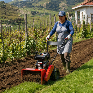 <b>Walk</b> Behind Gasoline Powered Weeder Tiller <b>Machine</b> Efficient Garden Cultivator For Farming - Product Image 1