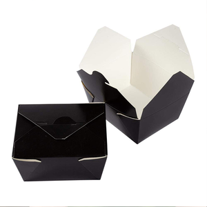Personalizado desechable negro o comida <span class=keywords><strong>Sushi</strong></span> Kraft marrón reciclable impermeable embalaje de alimentos fiambrera de papel para alimentos - Product Image 1