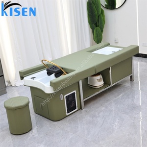 Kisen 2025 Top Design Shampoo Durable Bed Salon Pedicure Chair Foot <b>Bath</b> Head Spa Table Electric Backrest Barbershop Hair Wash - Product Image 5