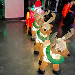 Usine OEM Lumières LED Père Noël Gonflable de Noël pour Pelouse Extérieur Décoration de Noël - Product Image 2