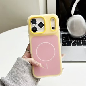Étui de téléphone magnétique sans fil antichoc de haute qualité Macaron 2-en-1 PC+TPU pour 17 Pro Max 16e 15 Pro 14 <span class=keywords><strong>13plus</strong></span> - Product Image 3