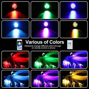 16w Twinkle RGBW Glasvezel Sterrenlicht Kit Auto Binnenverlichting met Geluidsgeactiveerde APP Afstandsbediening Zwarte Behuizing Sterrenhemelverlichting - Product Image 5