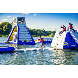 Thương mại lớn PVC vui vẻ Công Viên Nước thiết bị <span class=keywords><strong>Inflatable</strong></span> chướng ngại vật trượt cho trẻ em và người lớn nước vui chơi giải trí cơ sở - Product Image 3