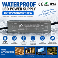 Alimentation LED étanche IP67 12V 100W AC176-264V, driver à tension constante pour extérieur, CE RoHS, pour bande LED et enseignes publicitaires