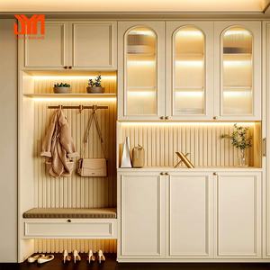 <span class=keywords><strong>JYN</strong></span> Meubles de salon Cloison d'entrée personnalisée Grand espace Armoire d'entrée avec étagère à chaussures Armoire de rangement en bois - Product Image 2