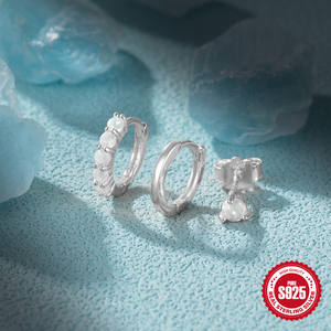 Arco Iris Perak 925 Sterling Dengan Berlian Anting-Anting Set Opal Temperament Seratus Anting-Anting <span class=keywords><strong>Senada</strong></span> - Product Image 5