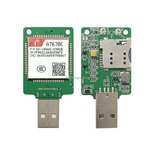 SIMCOM A7670E USB Dongle LTE CAT1 LTE-FDD LTE-TDD Gsm Gprs Edge Module LGS support 4G A7670E European band B1/B3/B5/B7/B8/B20