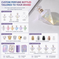 Flacone di Profumo Vuoto di Lusso in Vetro con Design a Diamante, Scintillio Iridiscente, 100ml 3.4oz, con Collare Dorato, Personalizzazione OEM, Logo Personalizzato, Produzione in Fabbrica