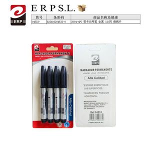 ERP Permanent Marker 3Pcs Black Ink For Paper Fax Photocopy High Quality - Product Image 3