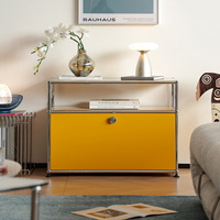 Meuble de rangement modulaire en acier inoxydable 304 robuste et durable avec portes verrouillables pour villa, mobilier modulaire en métal Europe