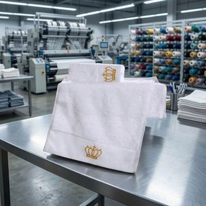 Ensemble de serviettes d'hôtel super douces en coton égyptien 100% coton, couleur unie, carrées, séchage rapide, compressées, marque privée - Product Image 4