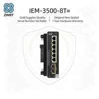 Module d'extension en cuivre Cisco Switch Catalyst IEM-3500-8T= 8 ports 1000BASE-T, extensible jusqu'à 19 ports au total, alimentation 6W, rail DIN