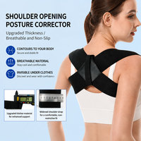 Correcteur de posture réglable pour les épaules, soutien dorsal respirant en polyester, ceinture de maintien pour le haut du dos, idéal pour les employés de bureau et les étudiants