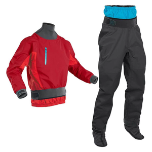 Personalizado <span class=keywords><strong>Kayak</strong></span> Dry Top Whitewater Sailing Drysuit Top Jacket Canotaje Chaqueta impermeable con cuello de neopreno - Product Image 2