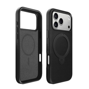 360 °   Étui de téléphone magnétique <span class=keywords><strong>avec</strong></span> béquille rotative pour iPhone 18 Pro, <span class=keywords><strong>coque</strong></span> <span class=keywords><strong>en</strong></span> TPU+PC <span class=keywords><strong>avec</strong></span> dos <span class=keywords><strong>en</strong></span> tissu sergé, protection antichoc - Product Image 2