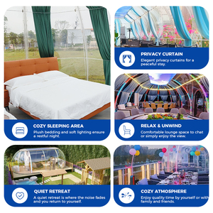 Dôme transparent pour le glamping en hiver, maison-<span class=keywords><strong>bulle</strong></span> pour le camping en <span class=keywords><strong>montagne</strong></span> et l'observation nocturne - Product Image 3